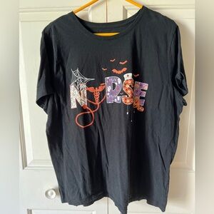 Black Halloween Nurse T-Shirt